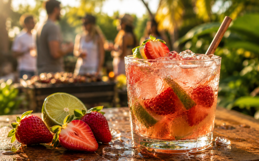 Caipirinha de Morango: receita fácil e passo a passo