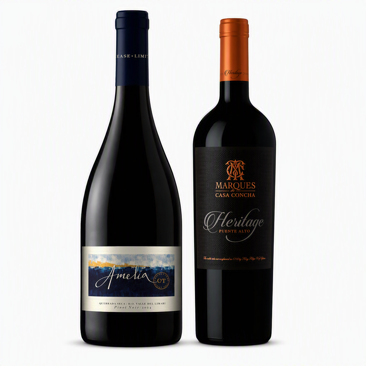 Kit Amelia Pinot Noir e Heritage - 2 garrafas