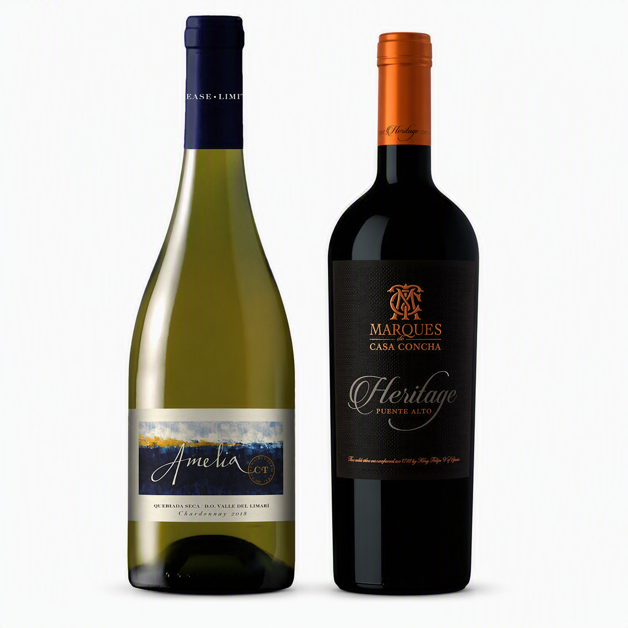 Kit Amelia Chardonnay e Heritage - 2 garrafas