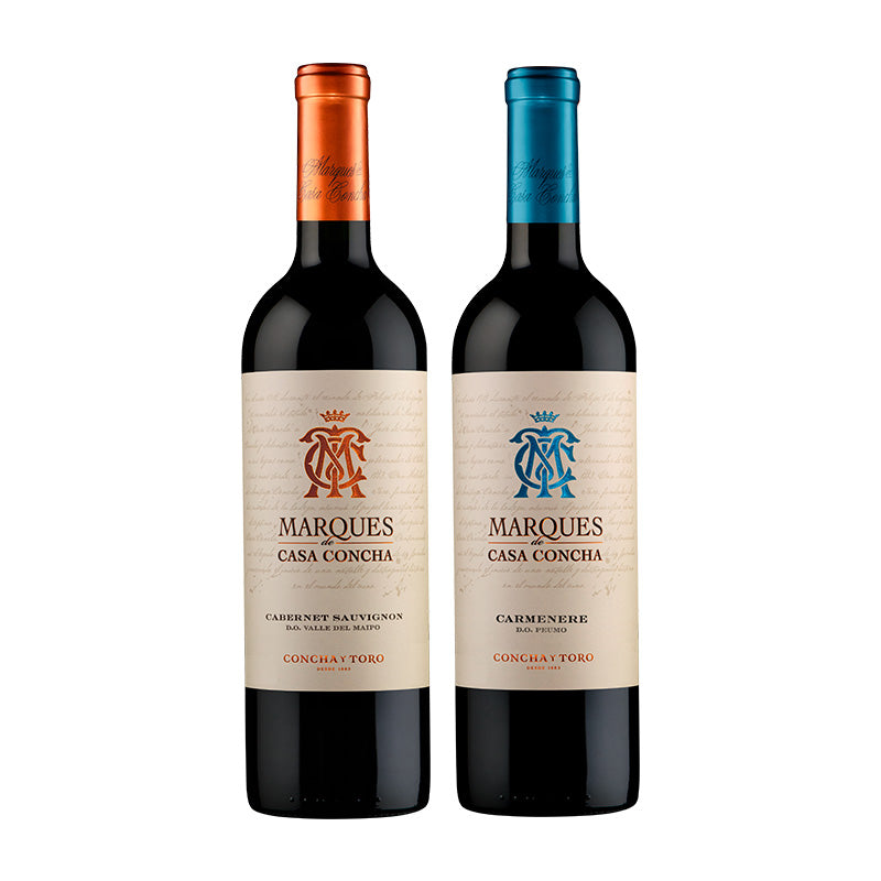 Kit Marques De Casa Concha Cabernet Sauvignon & Carmenere - 2 garrafas