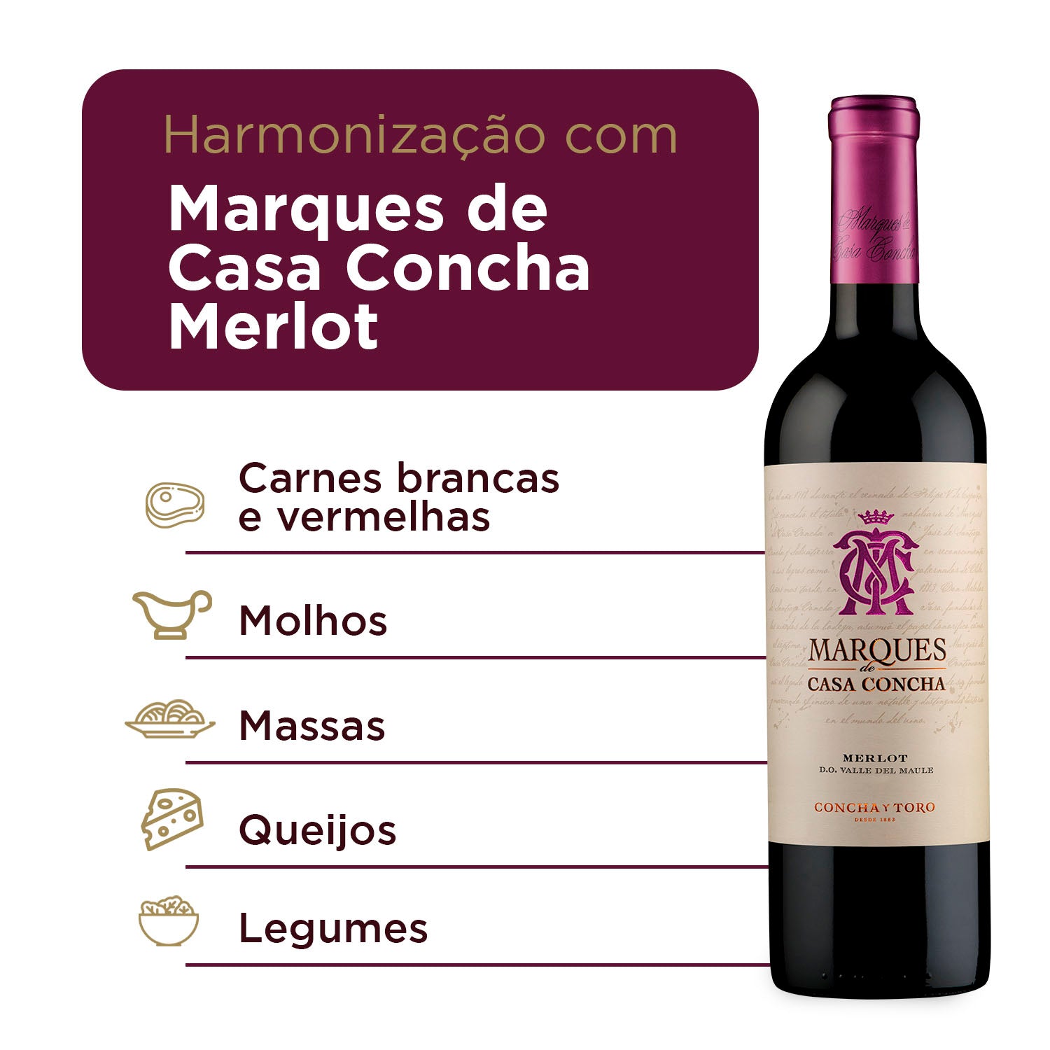 Kit Marques de Casa Concha Tintos - 5 garrafas