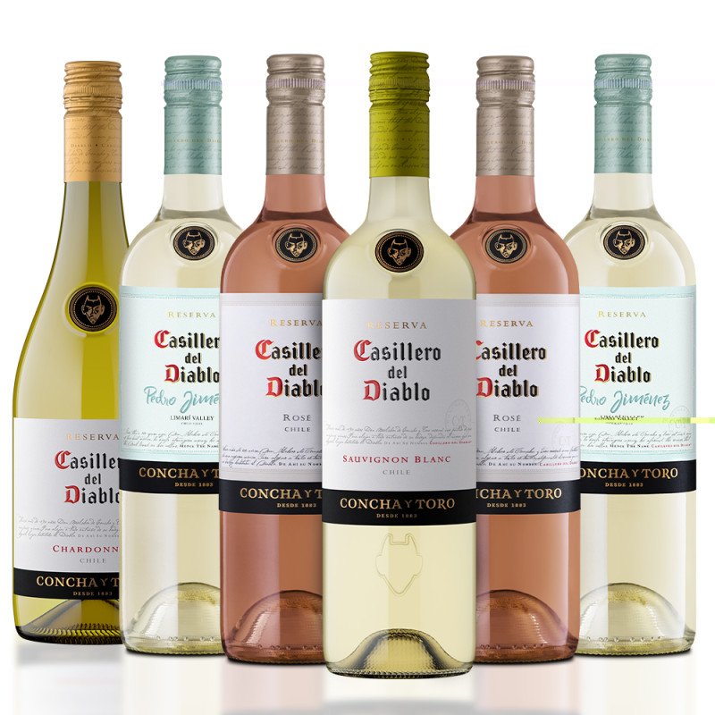 Kit Casillero Del Diablo Brancos e Roses - 6 garrafas