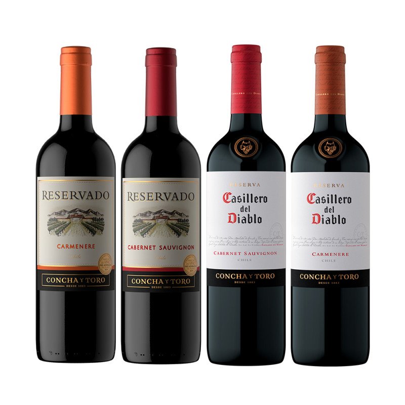 Kit Mais Vendidos Reservado & Casillero - 4 garrafas